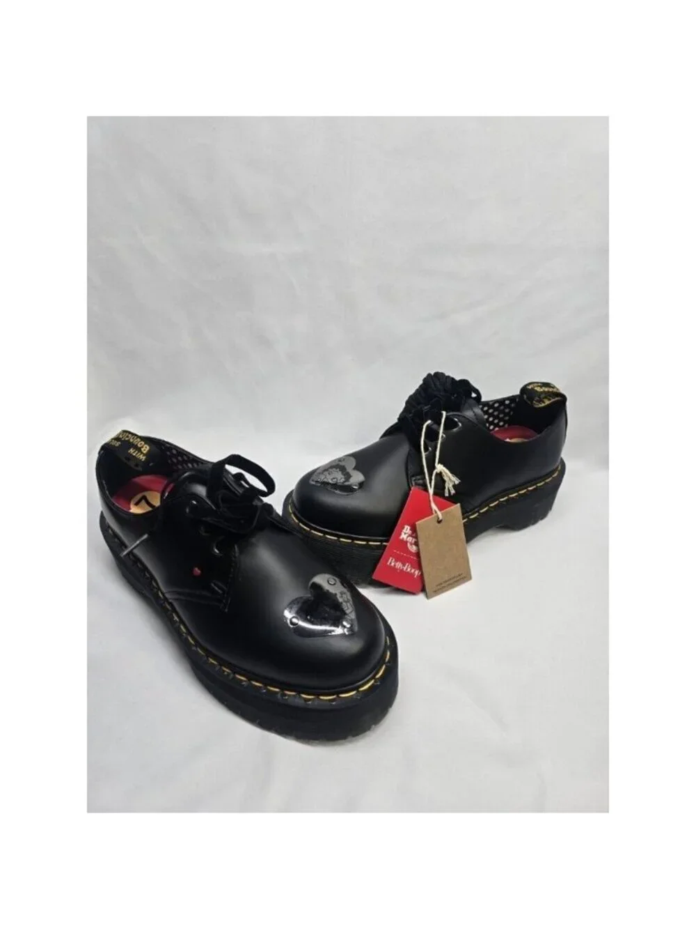 Dr.Martens Betty boop 1461 Quad Platform UK 5 Womens USA SIZE 7- New Without Box